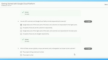Coursera - Getting Started with Google Cloud Platform Quiz