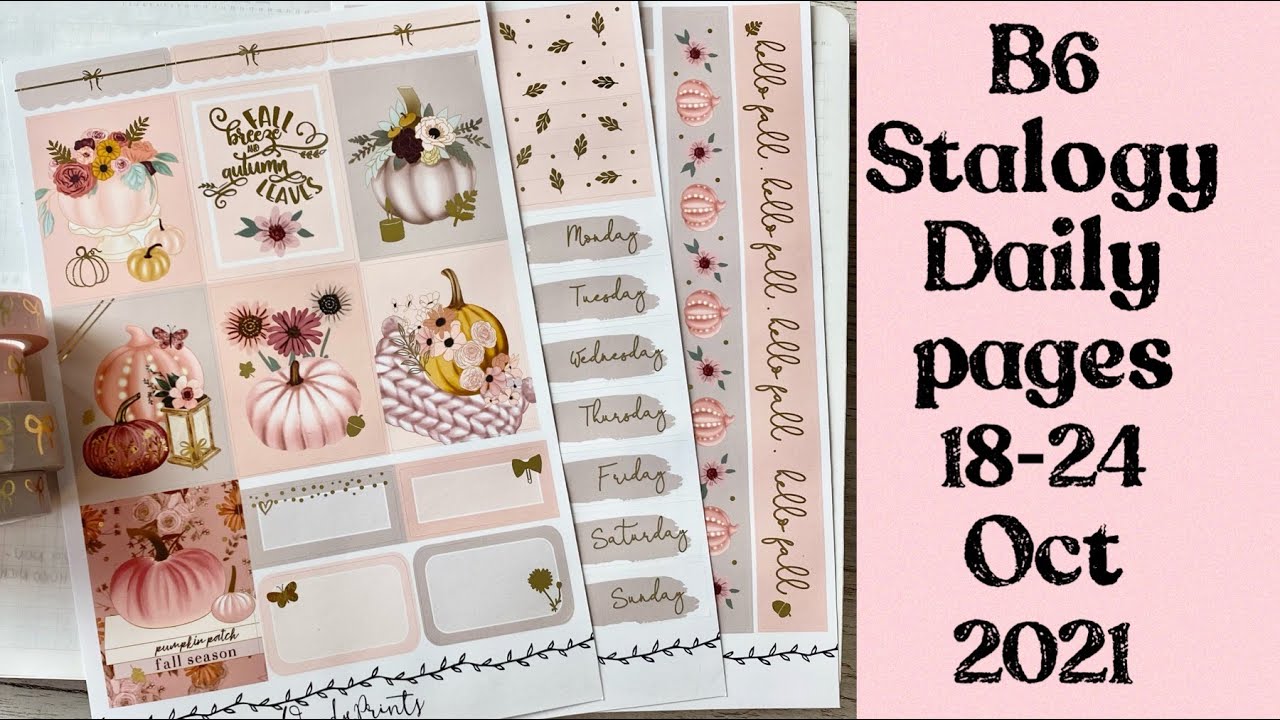 B6 Stalogy || plan with me weekly pages || 18-24 Oct - YouTube
