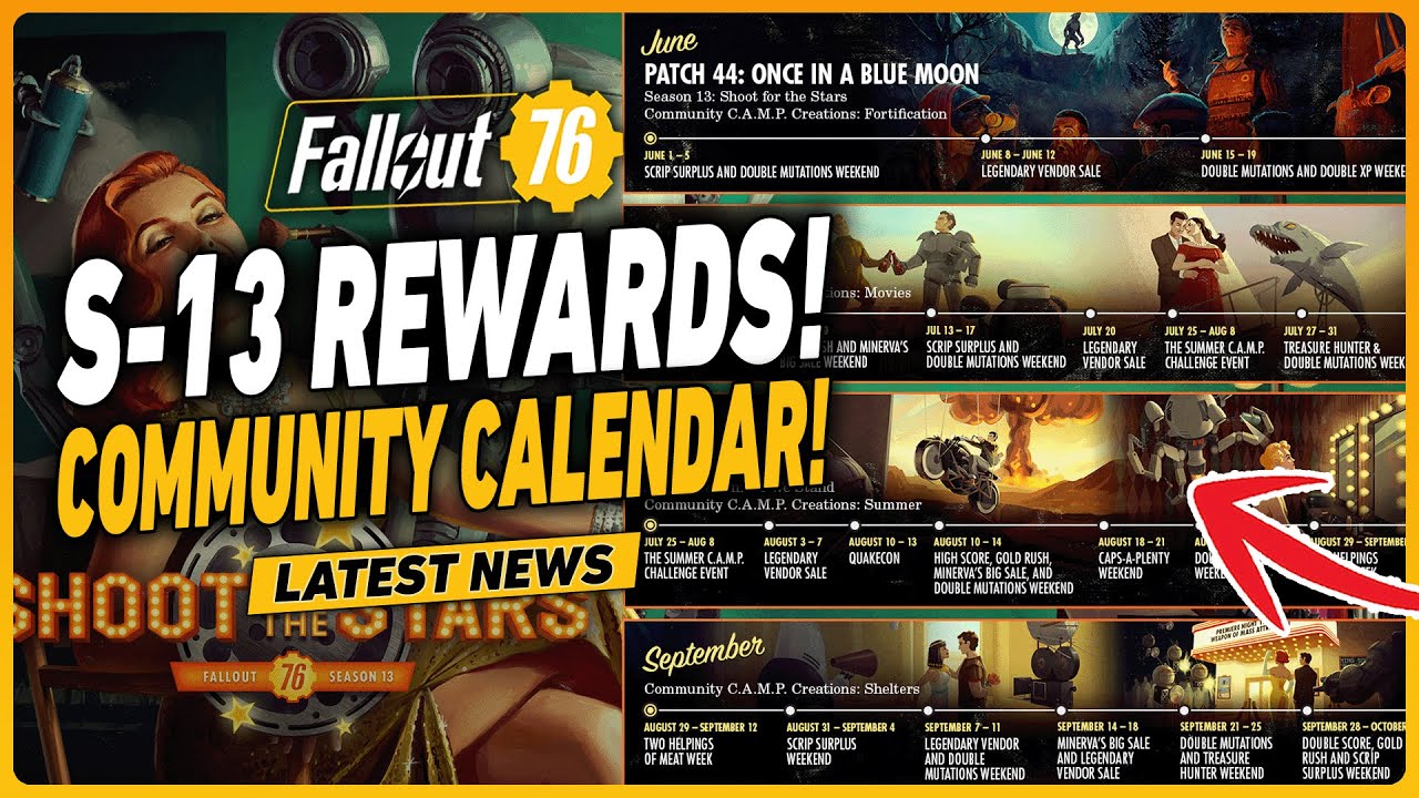 NEW Fallout 76 Community Calendar + Season 13 Rewards! YouTube