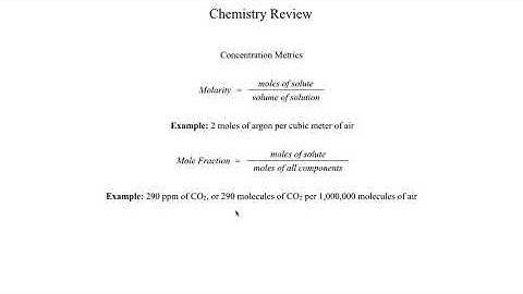 METR2023 - Lecture 25 - Segment 1: Chemistry Review