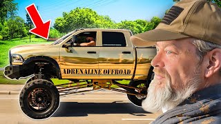 I Asked Random HOMELESS people to Ride in My $165K SEMA TRUCK… (busted by cops)
