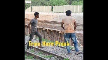 Train Horn Prank wait for end 😂