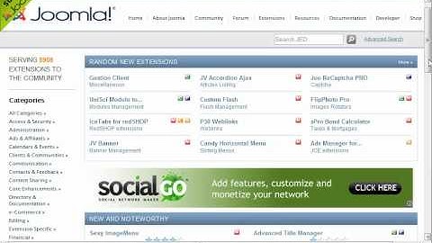 Joomla Video Tutorial:  Introduction to Joomla Extensions