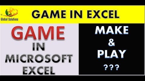 Game Creation in Excel Using VBA||Tips and Tricks Excel||global solutions