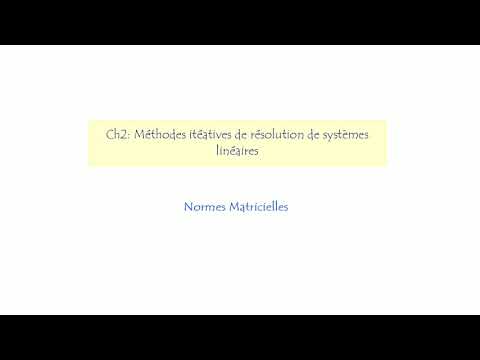 Normes matricielles (Chapitre 2: Méthodes itératives pour la résolution d'un système linéaire)