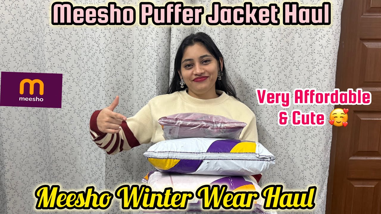 Meesho Winter Wear Puffer Jacket Haul | MEESHO PUFFER JACKET HAUL ❤️| Cute & Affordable 