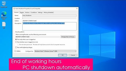 Schedule computer shutdown on Windows 10