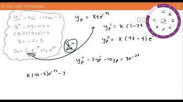 Method of Undetermined Coefficients   Example 3 | Differential Equations | Griti