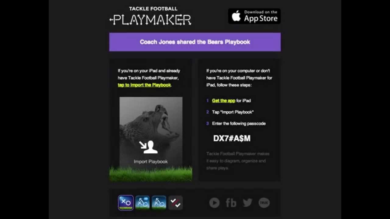 iPad V3.0 - Share Playbooks Between Devices - Tackle Football Playmaker iPad App Tutorial
