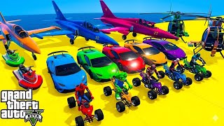 GTA V Stunt Map Car Race Challenge On Super Cars, Boats, Bikes, Aircraft, and OffRoad Monster Trucks