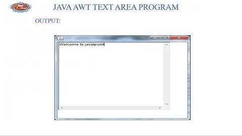 awt scrollbar, choice,textarea, dialog programs