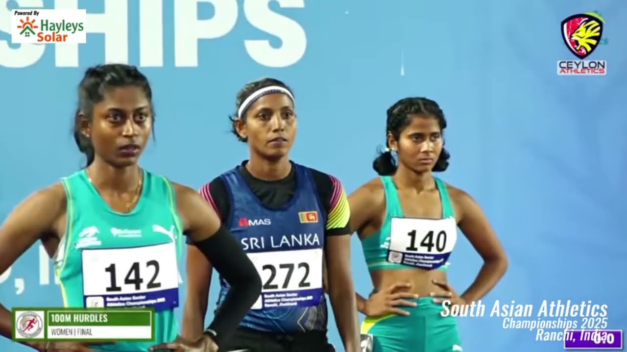 LAKSHIKA SUGANDI WON THE BRONZE MEDAL IN 110M HURDLES FINALS