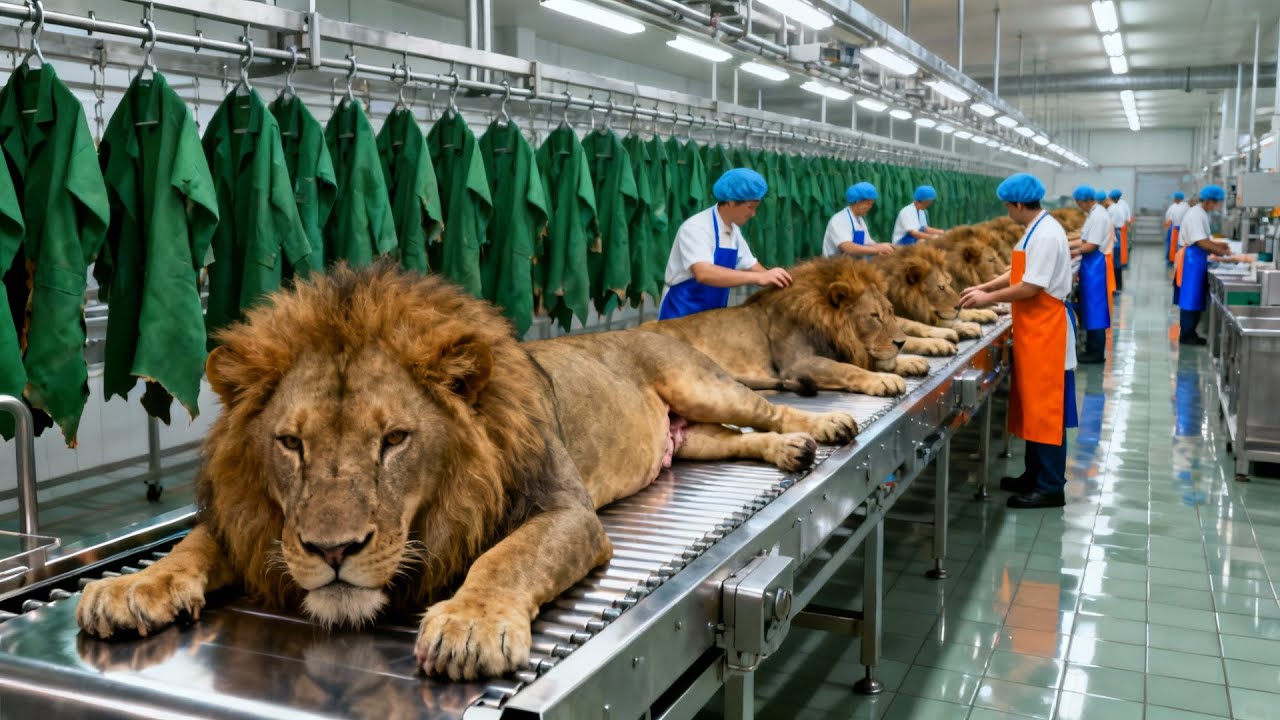 Inside the Lion Leather Factory | From Lion Skin to Luxury Products (Full Process)