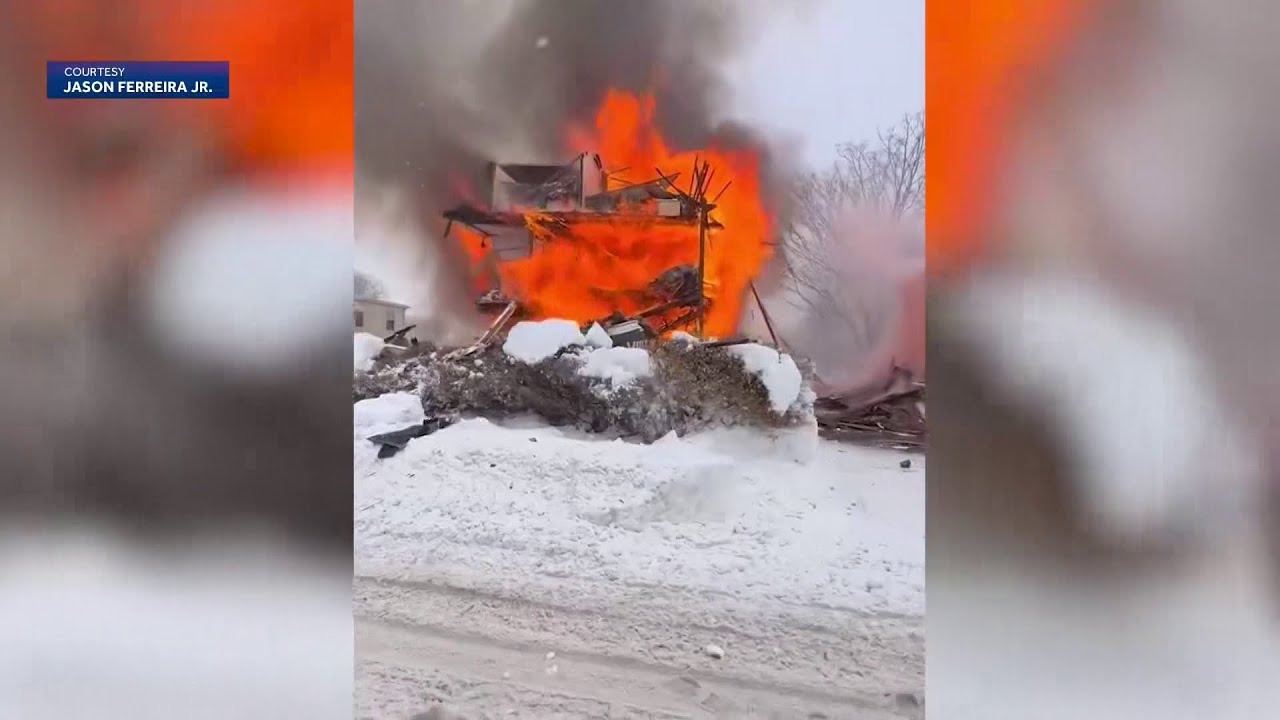 Taunton house blast injures mother and child