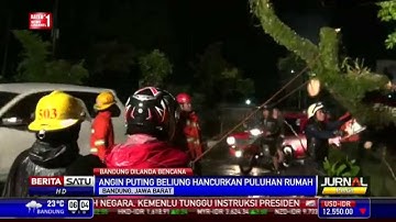 Puting Beliung Terjang Puluhan Rumah di Cibiru Bandung