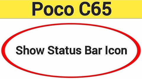 How to show status bar icon Poco C65, status bar icon Kaise lagaen