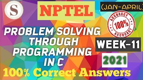 Problem solving through Programming In C||WEEK- 11 Assignment  Answers 2021 ||#NPTEL||#C||#SKumarEdu