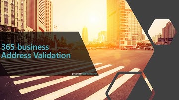 365 business Address Validation for Microsoft Dynamics 365 Business Central