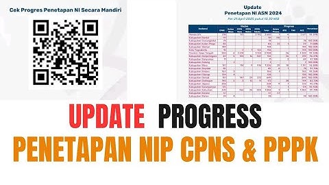 Progres penetapan NIP CPNS dan PPPK