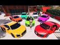 GTA 5 - Stealing Luxury Audi Cars with Franklin! (Real Life Cars #07)