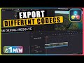 How to Export DIFFERENT CODECS of One Video at Once in Davinci Resolve