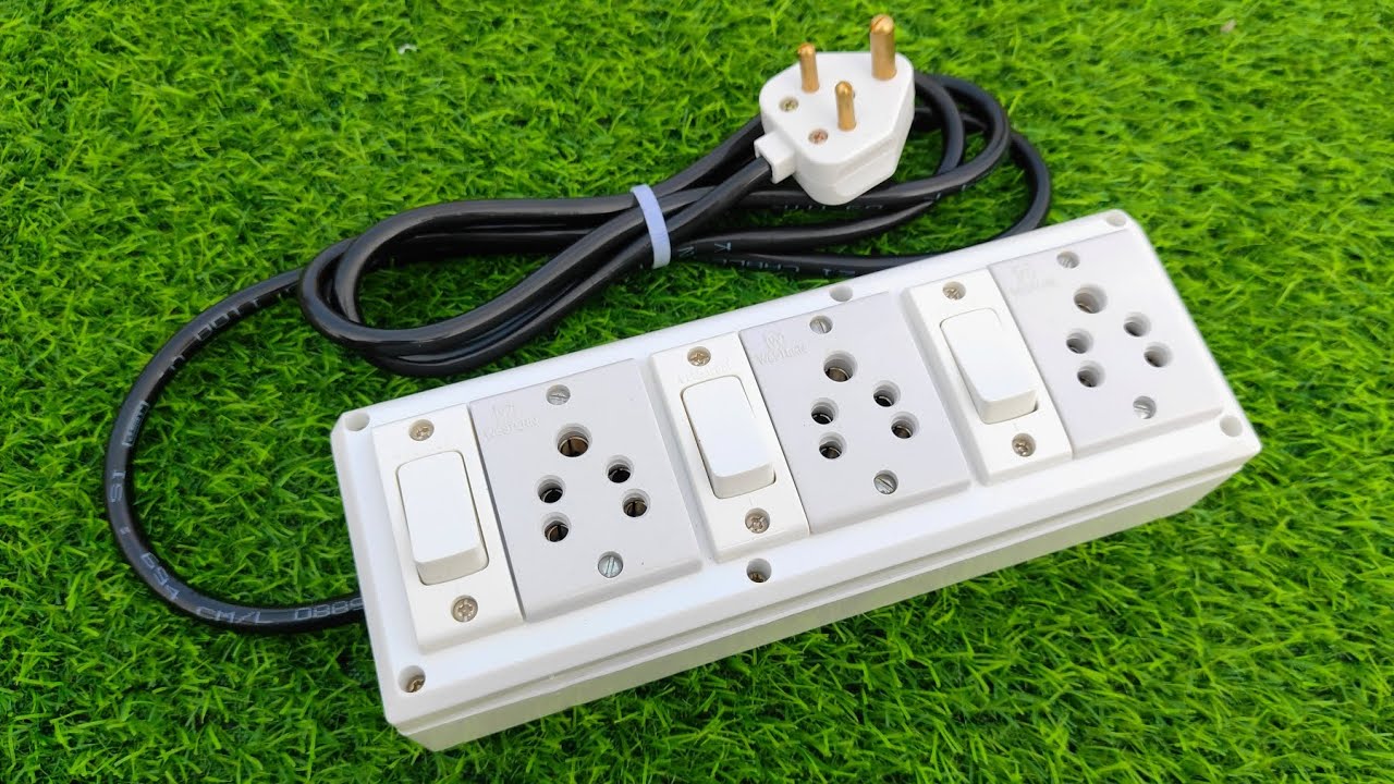 How to make a safe and simple extension socket box at home | sockets + switches + wiring connection 
