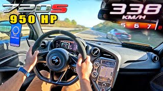 950HP McLaren 720S LCE *BIG TURBOS* 339km\/h AUTOBAHN [NO SPEED LIMIT]