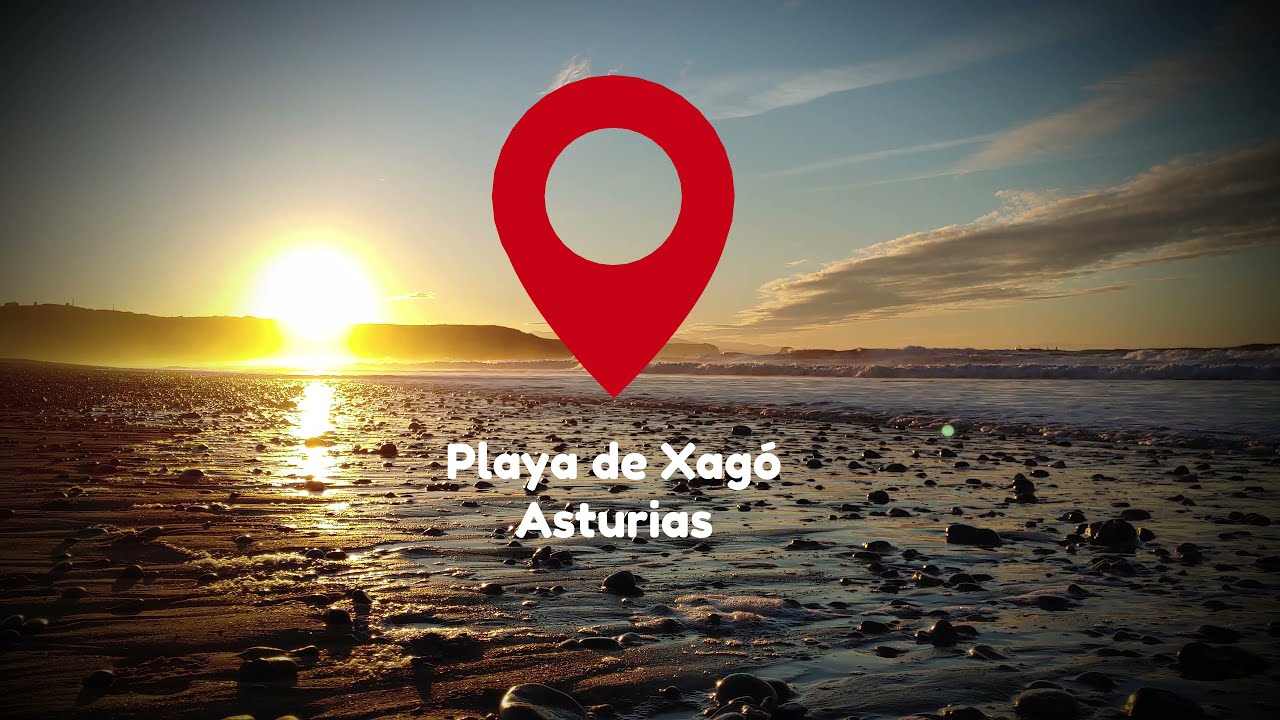 RELAX 4K - Puesta de Sol , Mar y Playa en Xagó - Asturias