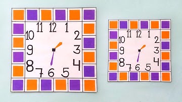 How To make Wall Clock | School project clock | Easy Wall Clock Project|Clock Model for Kids