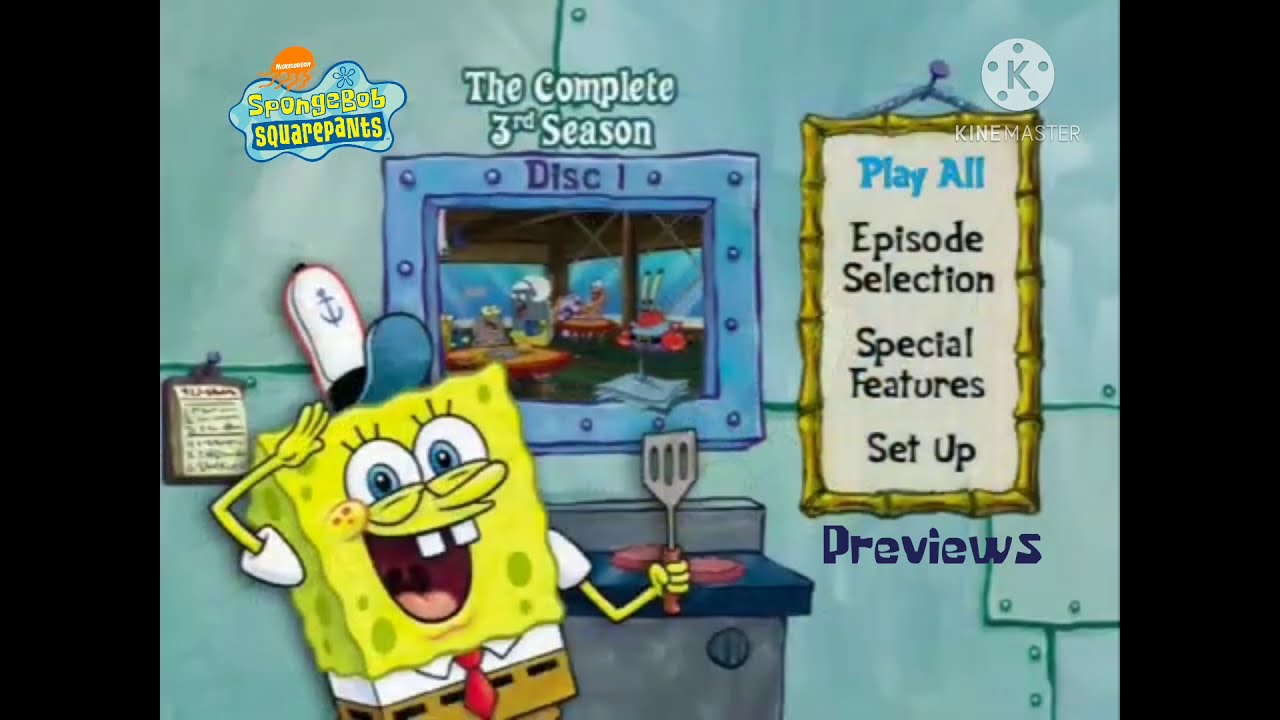 SpongeBob SquarePants The Complete 3rd Season DVD Menu (April-1