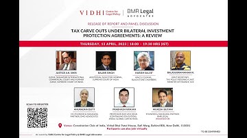 Report Launch and Panel Discussion: Tax Carve Outs Under Bilateral Investment Protection Agreements