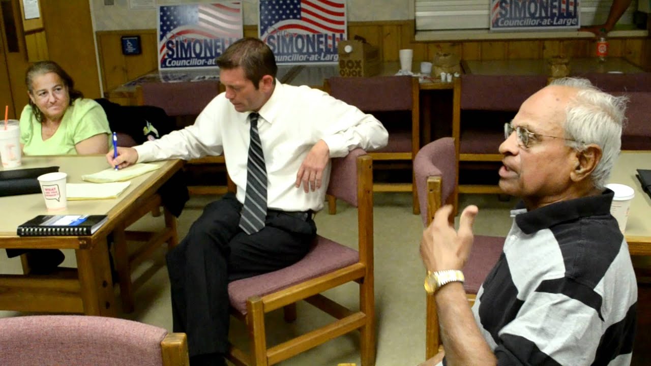 Chris Simonelli at the Suffolk Manor Community Room with Malden ...