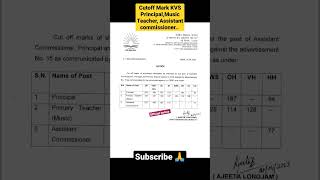 Big update KVS 2022 Principal Music Teacher Assistant Commissioner Cutoff Marks Out🔥#kvs #kvscutoff# Big update KVS 2022 Principal Music Teacher Assistant Commissioner Cutoff Marks Out🔥#kvs #kvscutoff#