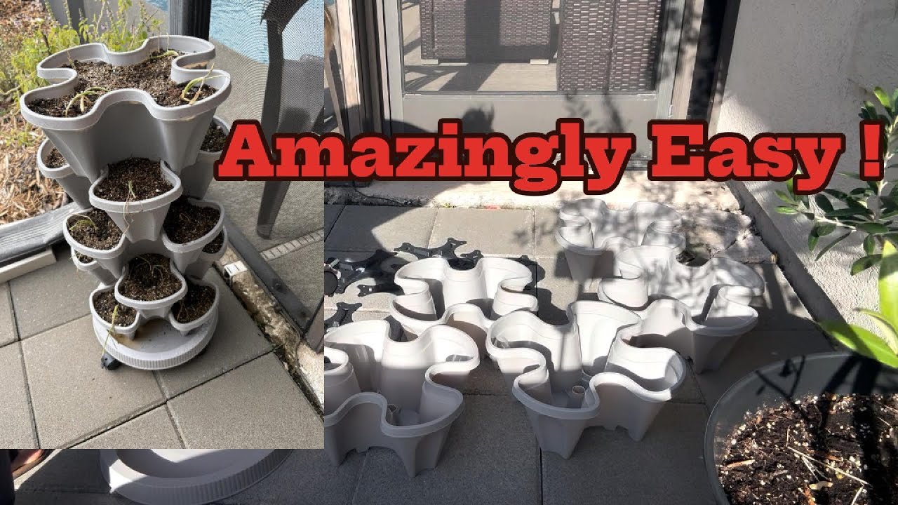 So EASY assembling a STACKABLE PLANTER and to GROW ONIONS! EASY enough for a BEGINNER!