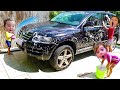 Nastya and Car Wash Song like CoComelon Nursery Rhymes & Kids Songs Настя играет в мойку машин