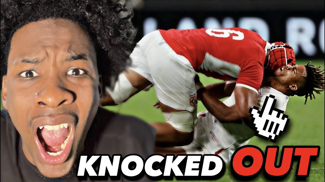 AMERICANS FIRST TIME WATCHING RUGBY BIG HITS