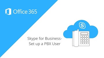 Skype for Business Cloud PBX - Set up a User