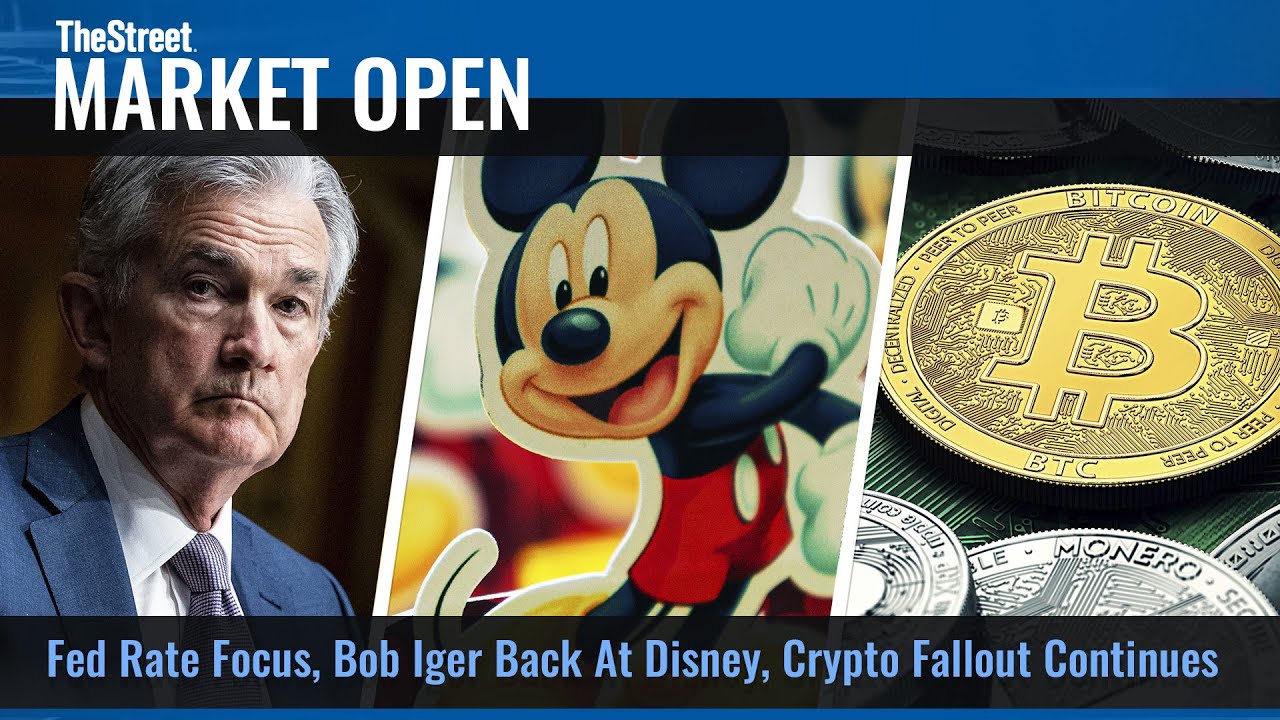 Live Market Open: Fed Rate Focus, New Disney CEO and the Ongoing Crypto Crash