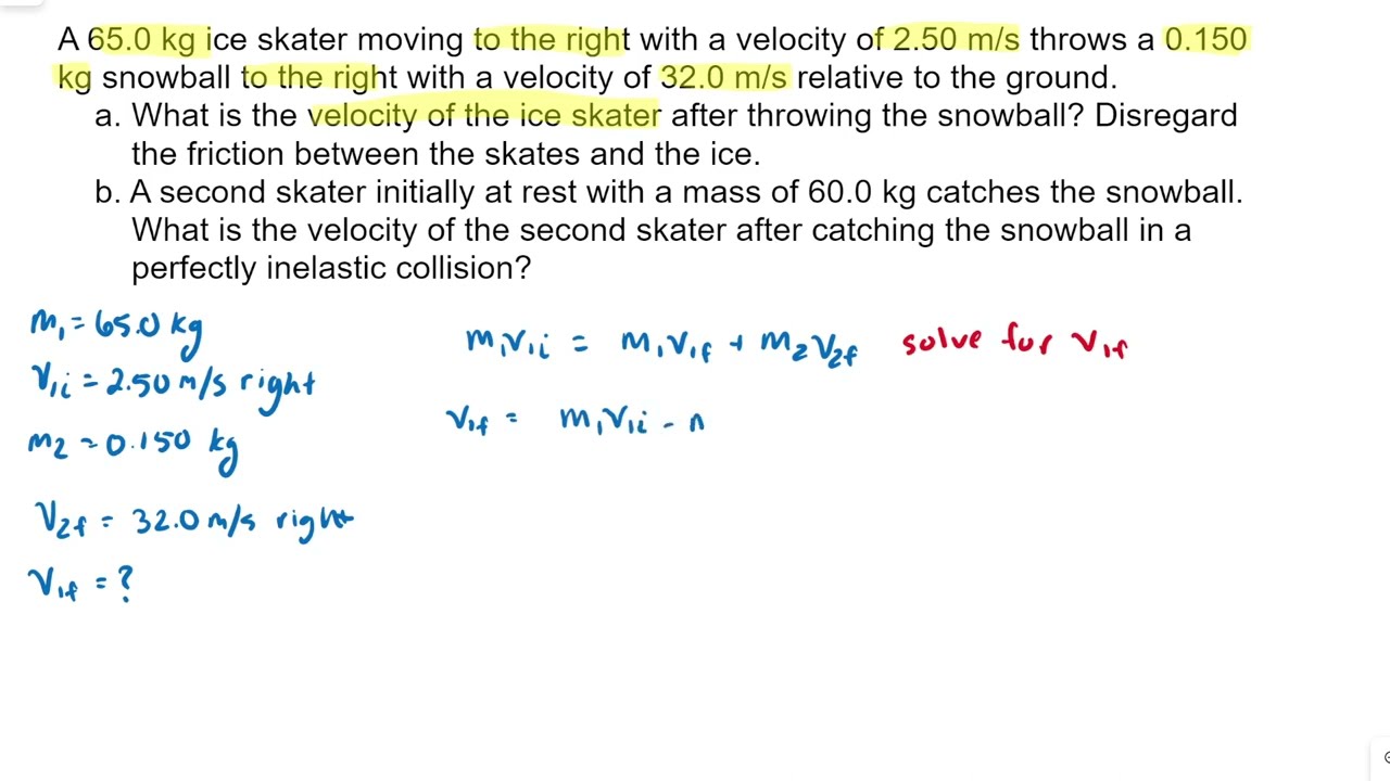 Physics Problem Solver Walk-through p=mv Collisions - Solving Conservation of Momentum Problems 7