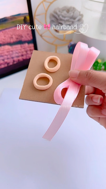 DIY cute hairband 🎀✨#shorts #art #diy #youtubeshorts