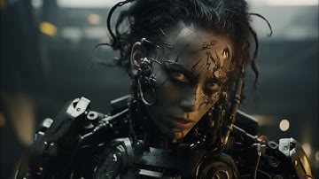 Scifi Cyborg animations v3 -  interpolate upscale, Runway.ml gen-2, Midjourney 5.2, Capcut.