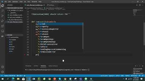 Challenge 02: even fibonacci numbers python - freecodecamp