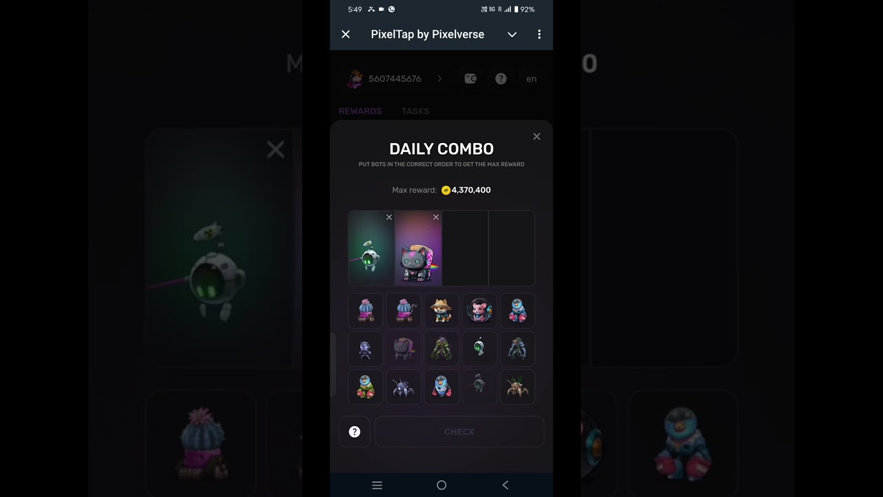 12 August Pixel tap combo card for free coins today's pixel tap combo card 