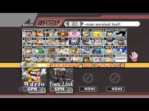 Super Smash Bros. Brawl - Battle #152: Wario (Classic) vs Dark Toon Link