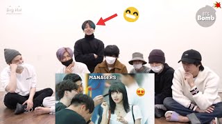BTS REACTION TO BLACKPINK LISA CUTE MOMENT WITH YG STAFF🥰😍