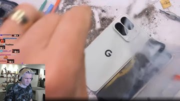 xQc Reacts to Pixel 10 Pro Fold Phone Exploding during JerryRigEverything