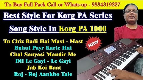 Korg Pa1000 Best Bollywood Style Rhythm | Part 02 | All Korg PA Series Pa 1000/700/600
