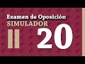 Simulador Examen de Oposición con Respuestas #20