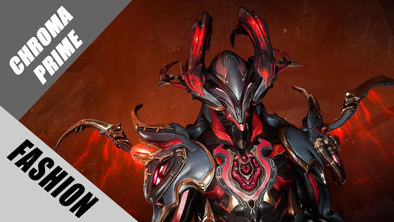 Warframe | Fashion Frame | Chroma Prime : Blood Dragon - YouTube