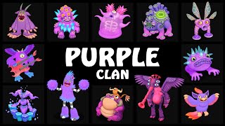 ALL PURPLE Monsters  My Singing Monsters (Sounds & Animations) +60 Monsters